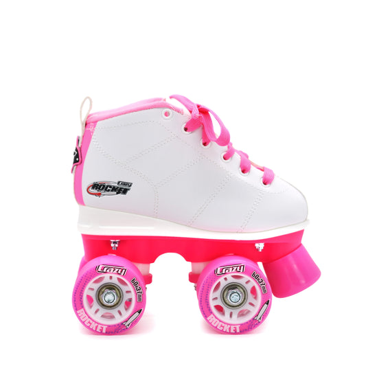 Crazy *Kids* Rocket Skate - PINK & WHITE